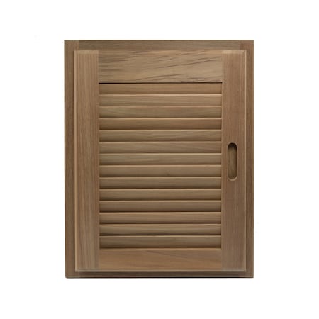 Whitecap 15in x 20in Left Side Louvered Door & Frame 60725